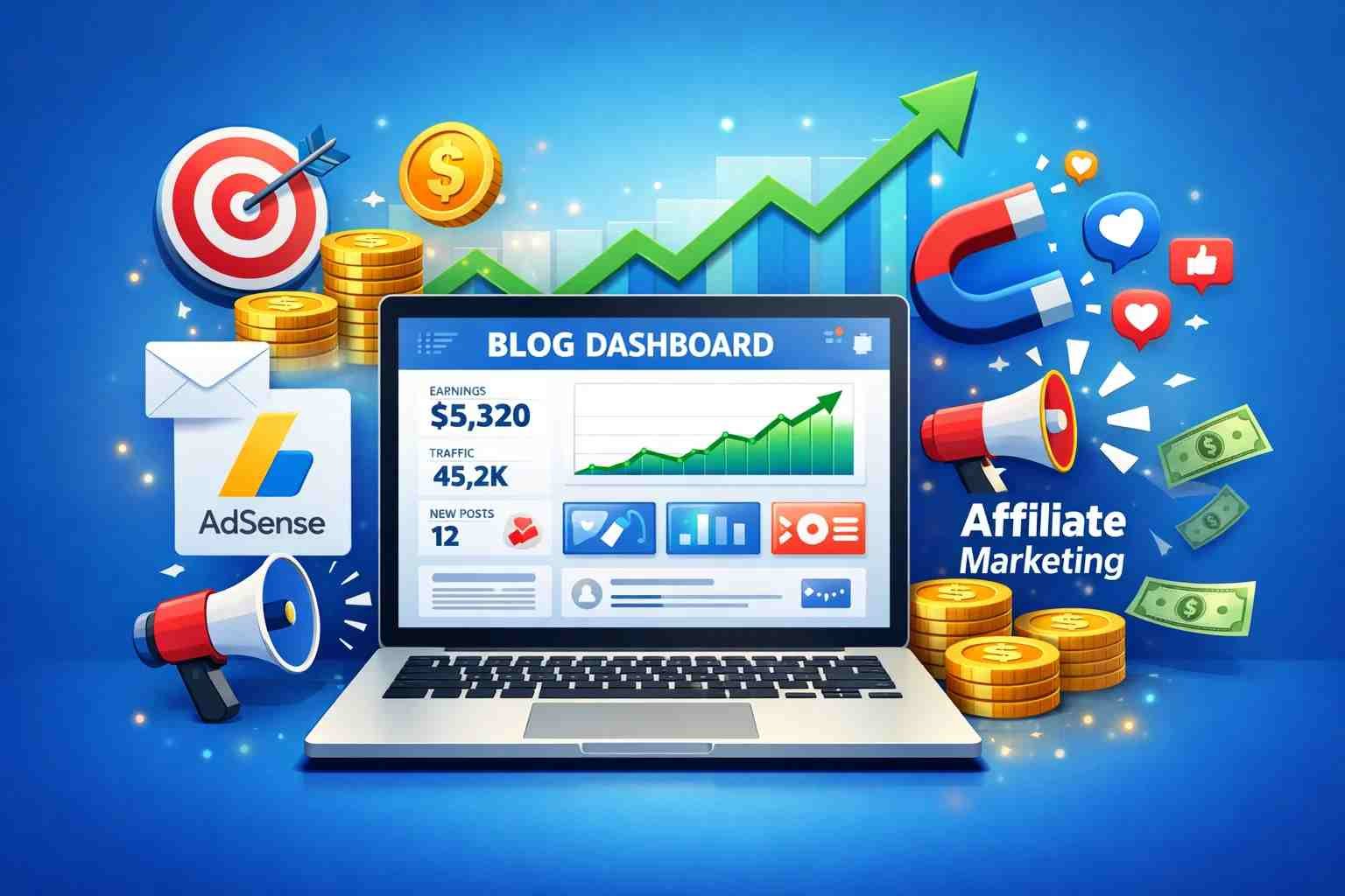 blog income methods illustration